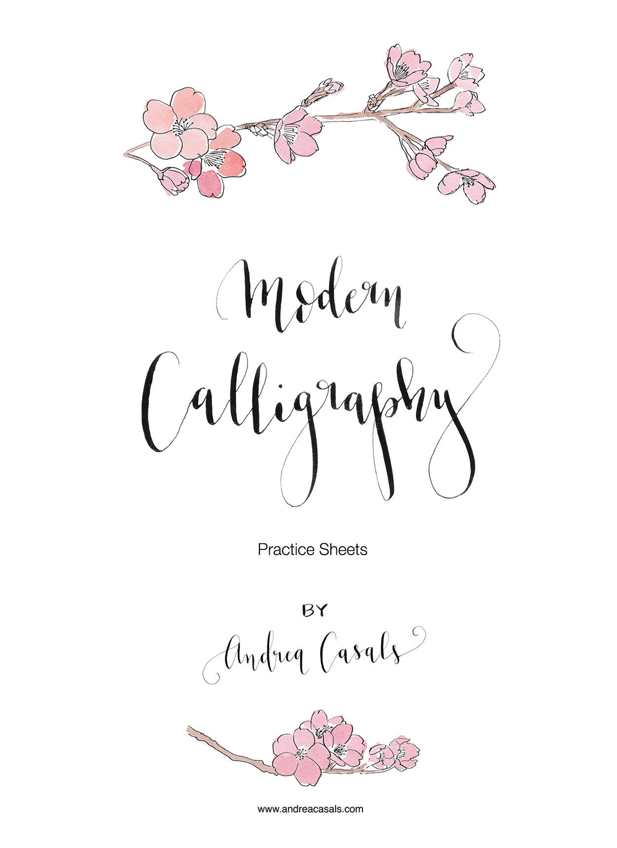 calligraphy: printable practice sheets – Andrea Casals